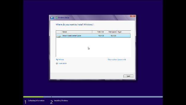windows 8 install