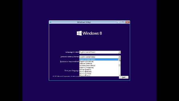 windows 8 install